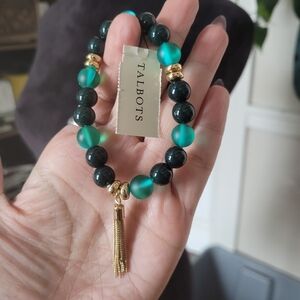Talbots Teal and Gold Bracelet